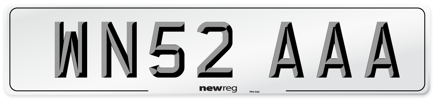 WN52 AAA Number Plate from New Reg